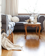 Corner Sofa CHESTERFIELD Fabric Grey 6 Seater Left Hand