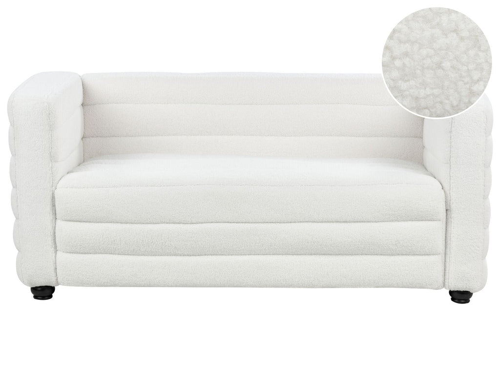 2 Seater Boucle Sofa Off-White HOFN