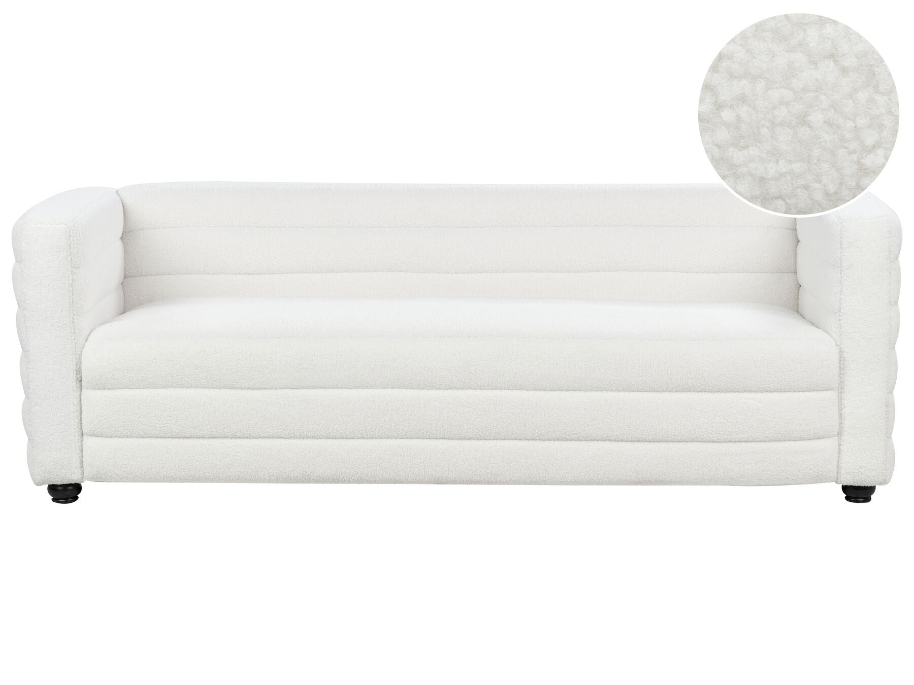 3 Seater Boucle Sofa Off-White HOFN