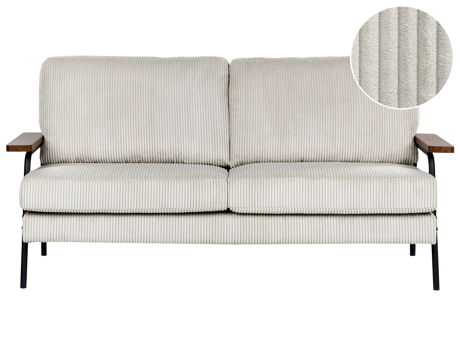 Corduroy Sofa Grey AKRANES
