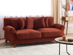 2 Seater Fabric Sofa Red EIKE