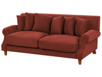 2 Seater Fabric Sofa Red EIKE