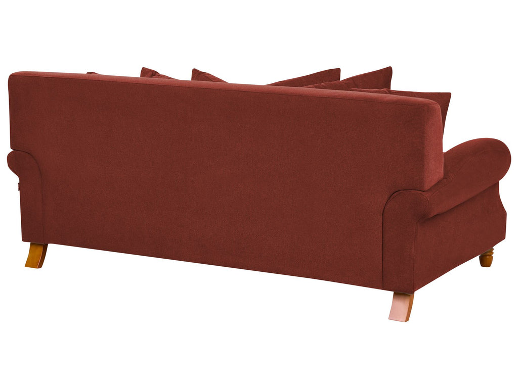 2 Seater Fabric Sofa Red EIKE