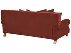 2 Seater Fabric Sofa Red EIKE