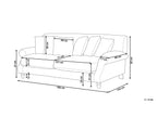 2 Seater Fabric Sofa Red EIKE