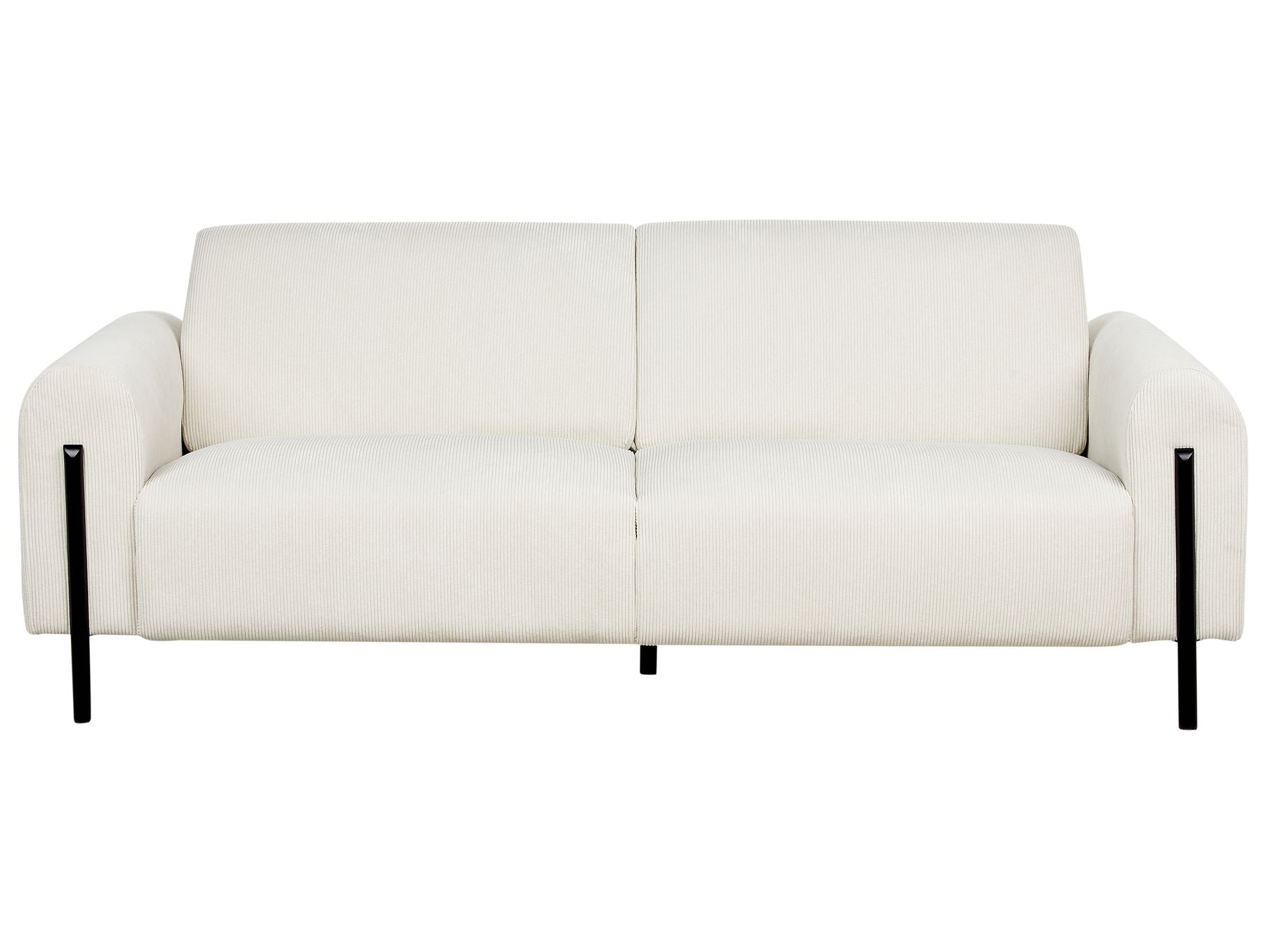 3 Seater Corduroy Sofa White ASKIM