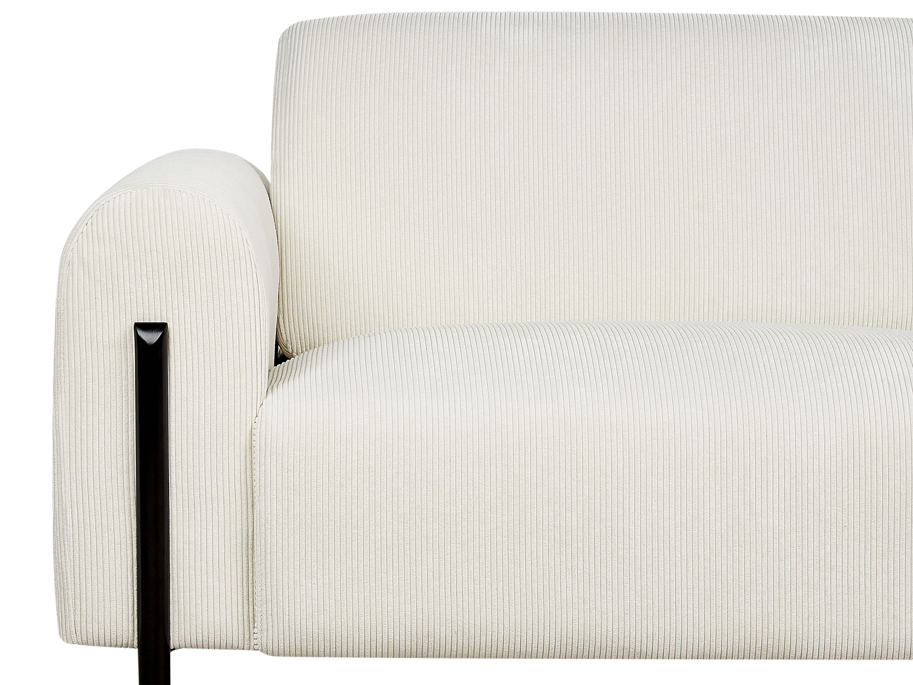 3 Seater Corduroy Sofa White ASKIM