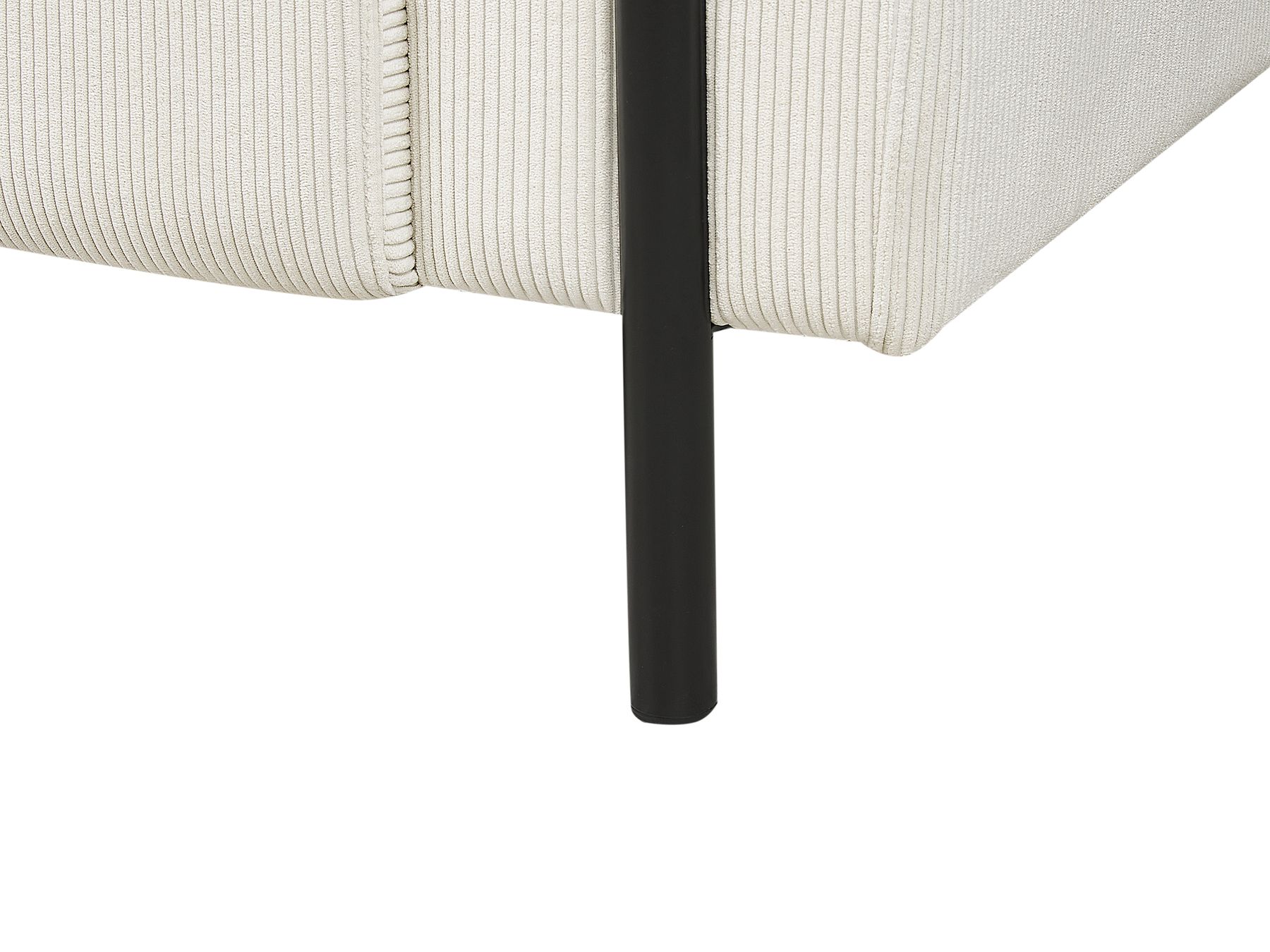 3 Seater Corduroy Sofa White ASKIM