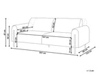 3 Seater Corduroy Sofa White ASKIM