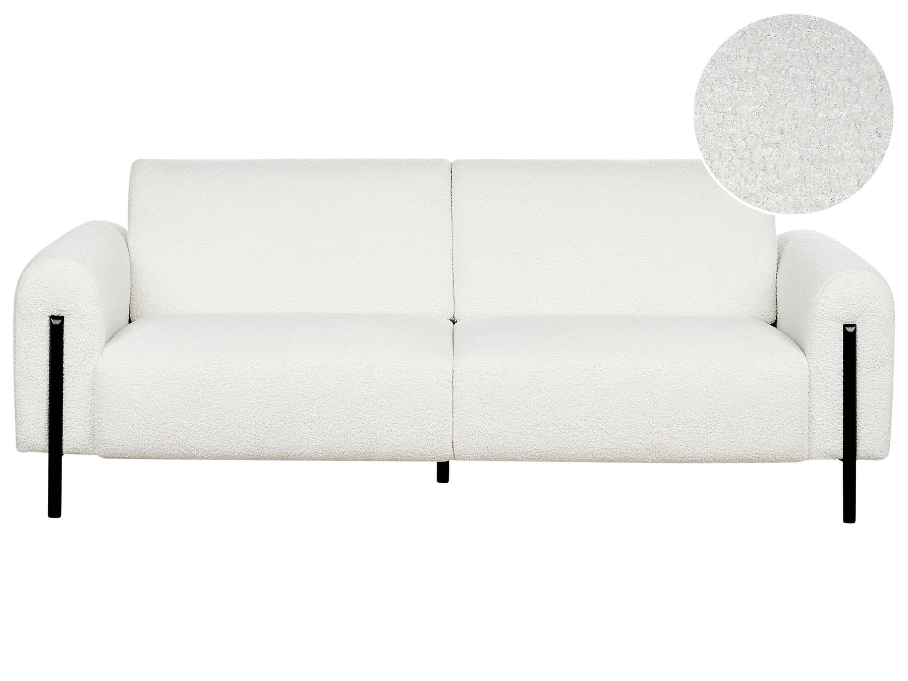 3 Seater Boucle Sofa White ASKIM