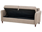 3 Seater Fabric Sofa with Storage Taupe MARE