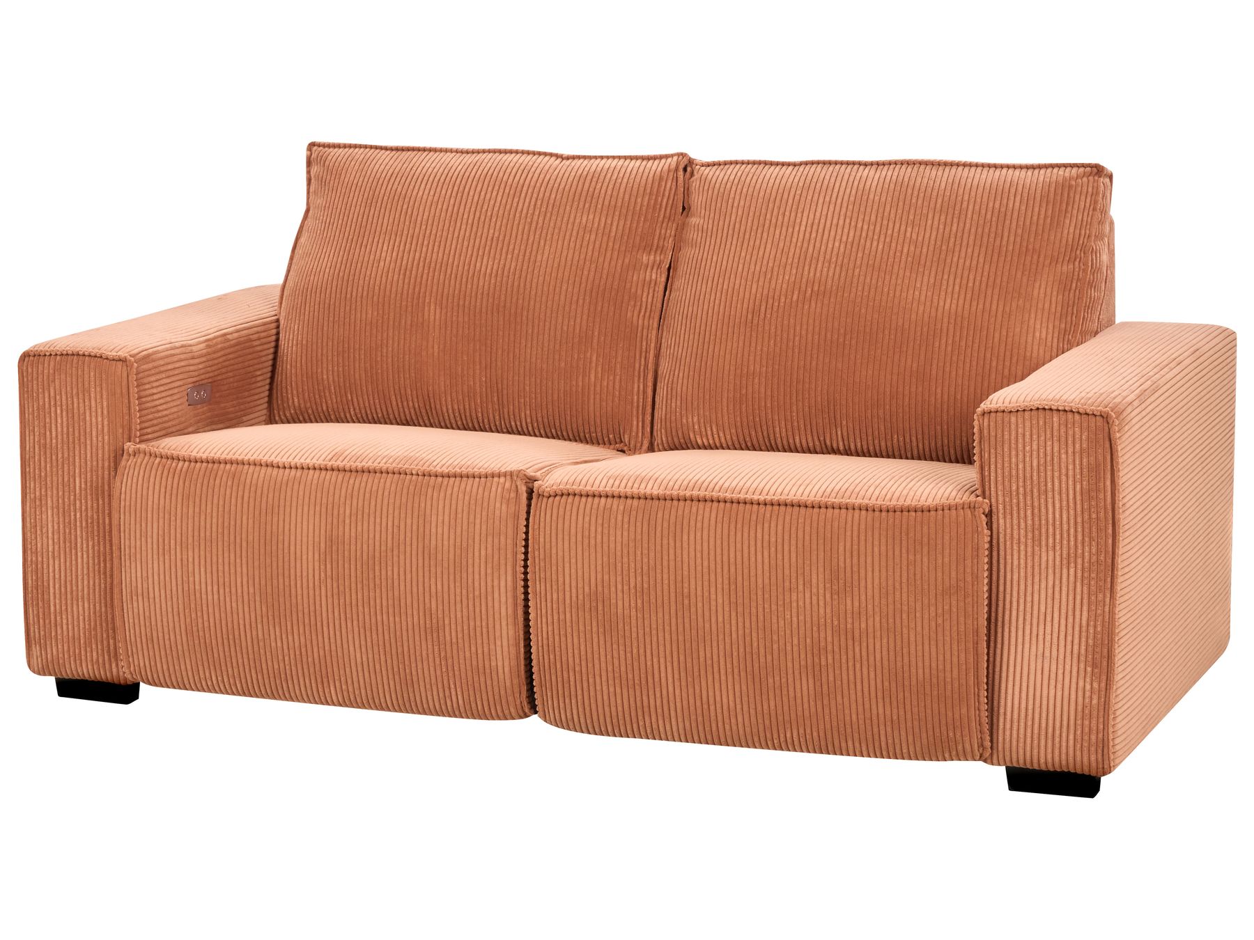 Jumbo Cord Electric Recliner Sofa Orange NUKARI