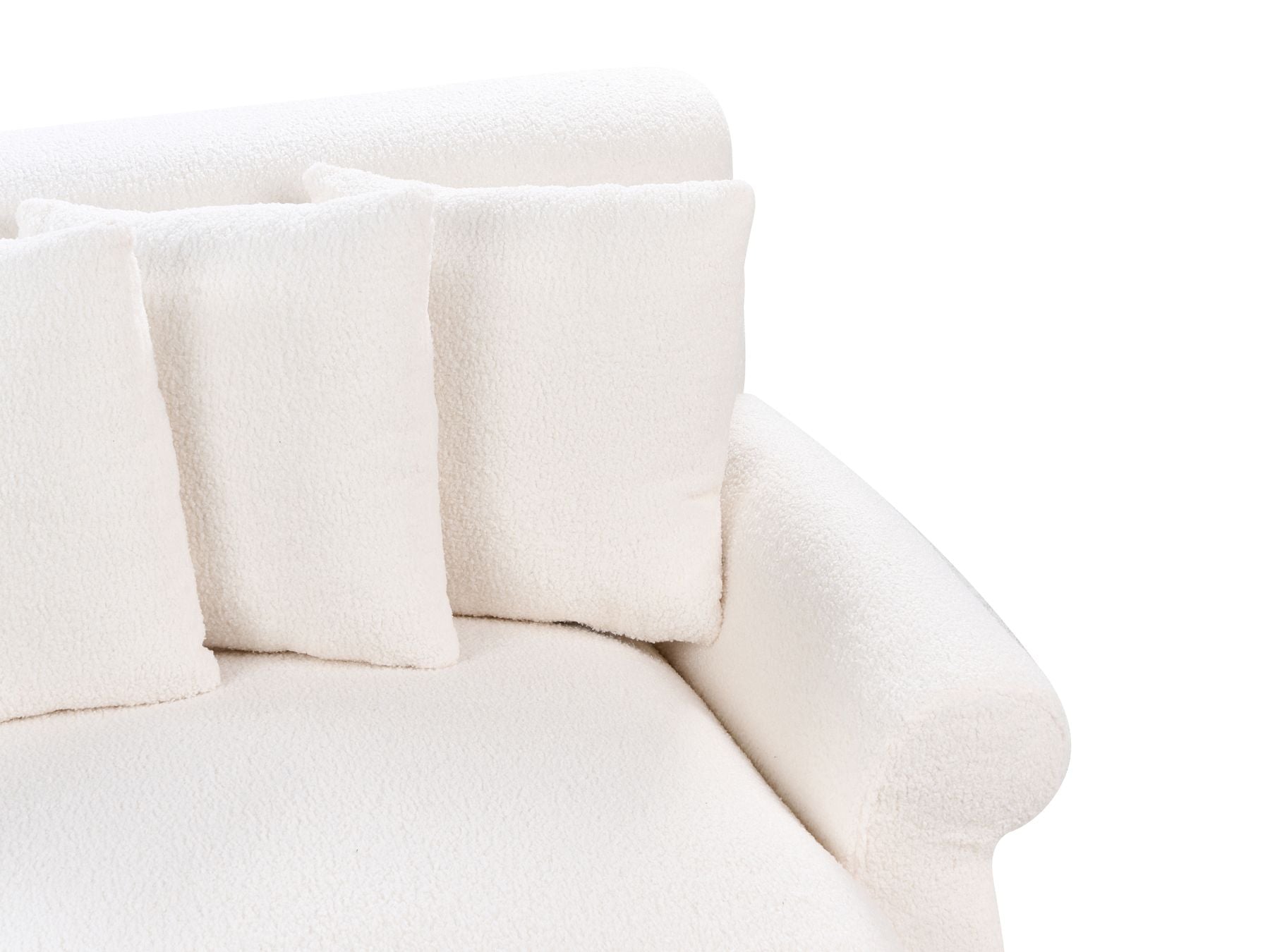3 Seater Boucle Sofa Off-White EIKE