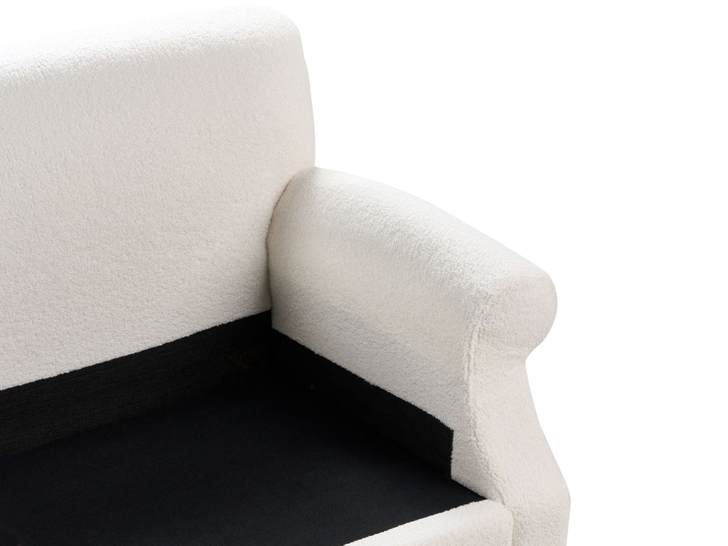 3 Seater Boucle Sofa Off-White EIKE
