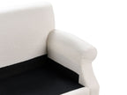3 Seater Boucle Sofa Off-White EIKE