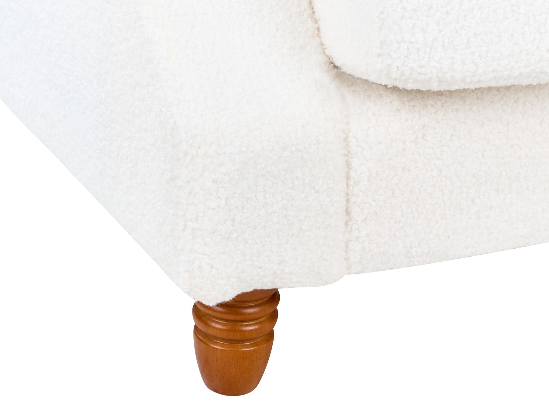 3 Seater Boucle Sofa Off-White EIKE