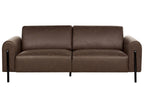 3 Seater Fabric Sofa Dark Brown ASKIM