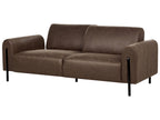 3 Seater Fabric Sofa Dark Brown ASKIM