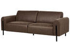 3 Seater Fabric Sofa Dark Brown ASKIM