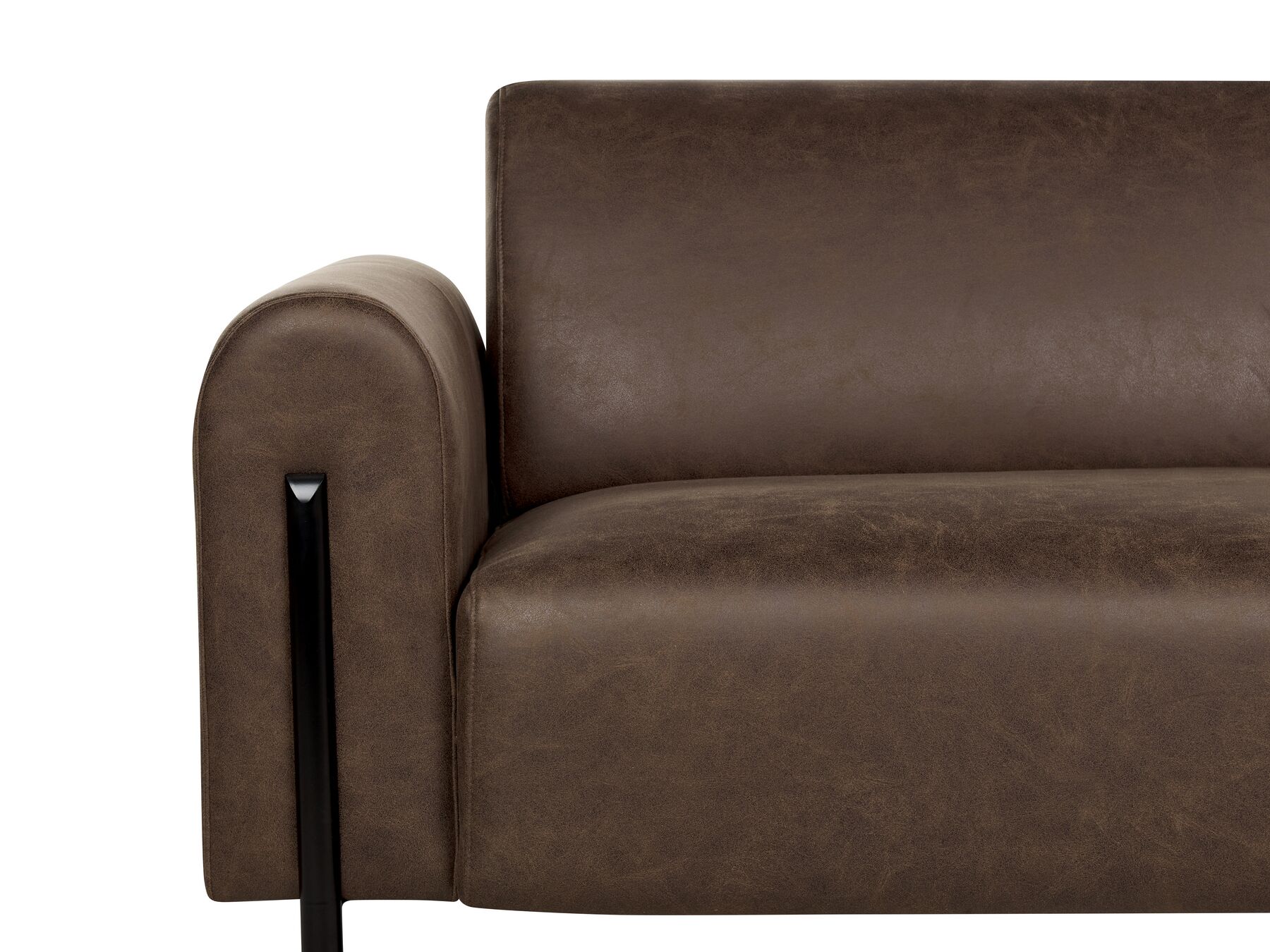 3 Seater Fabric Sofa Dark Brown ASKIM