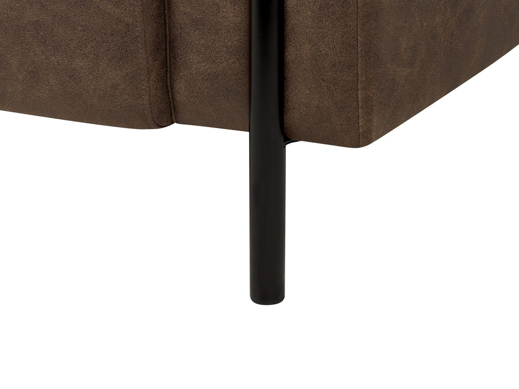 3 Seater Fabric Sofa Dark Brown ASKIM