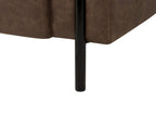 3 Seater Fabric Sofa Dark Brown ASKIM