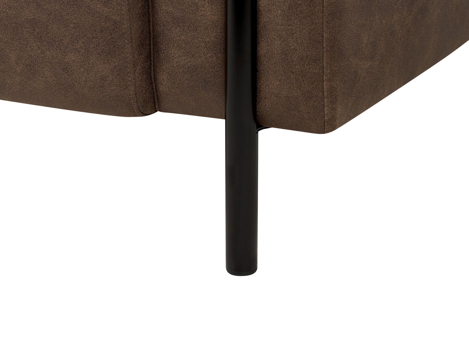 3 Seater Fabric Sofa Dark Brown ASKIM
