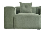 Left Hand Chenille Corner Sofa Dark Green DOLVA