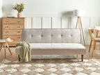 Sofa Bed VISBY Fabric Light Beige 3 Seater
