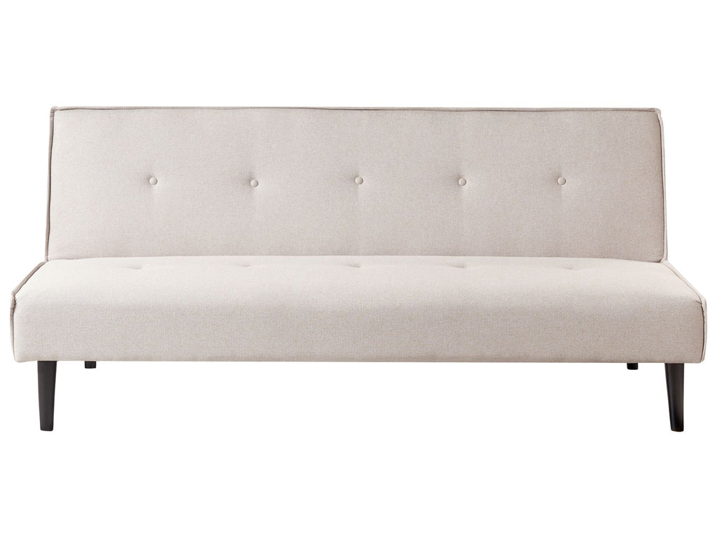 Sofa Bed VISBY Fabric Light Beige 3 Seater