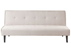 Sofa Bed VISBY Fabric Light Beige 3 Seater