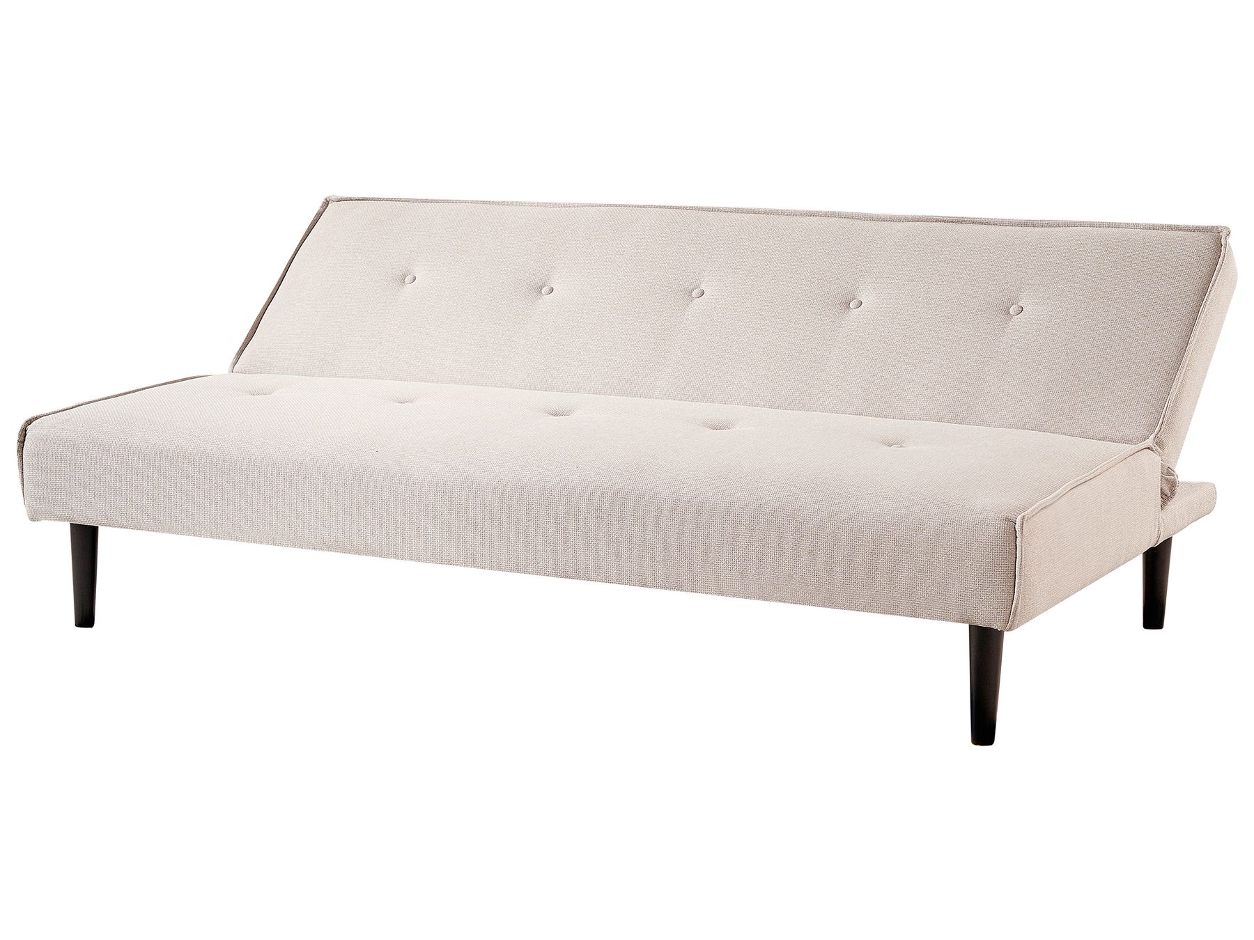 Sofa Bed VISBY Fabric Light Beige 3 Seater