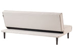 Sofa Bed VISBY Fabric Light Beige 3 Seater