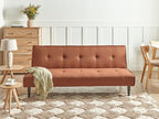 Sofa Bed VISBY Fabric Golden Brown 3 Seater