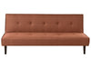 Sofa Bed Fabric Golden Brown 3 Seater