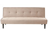 Sofa Bed Fabric Beige 3 Seater