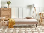 Sofa Bed VISBY Fabric Beige 3 Seater