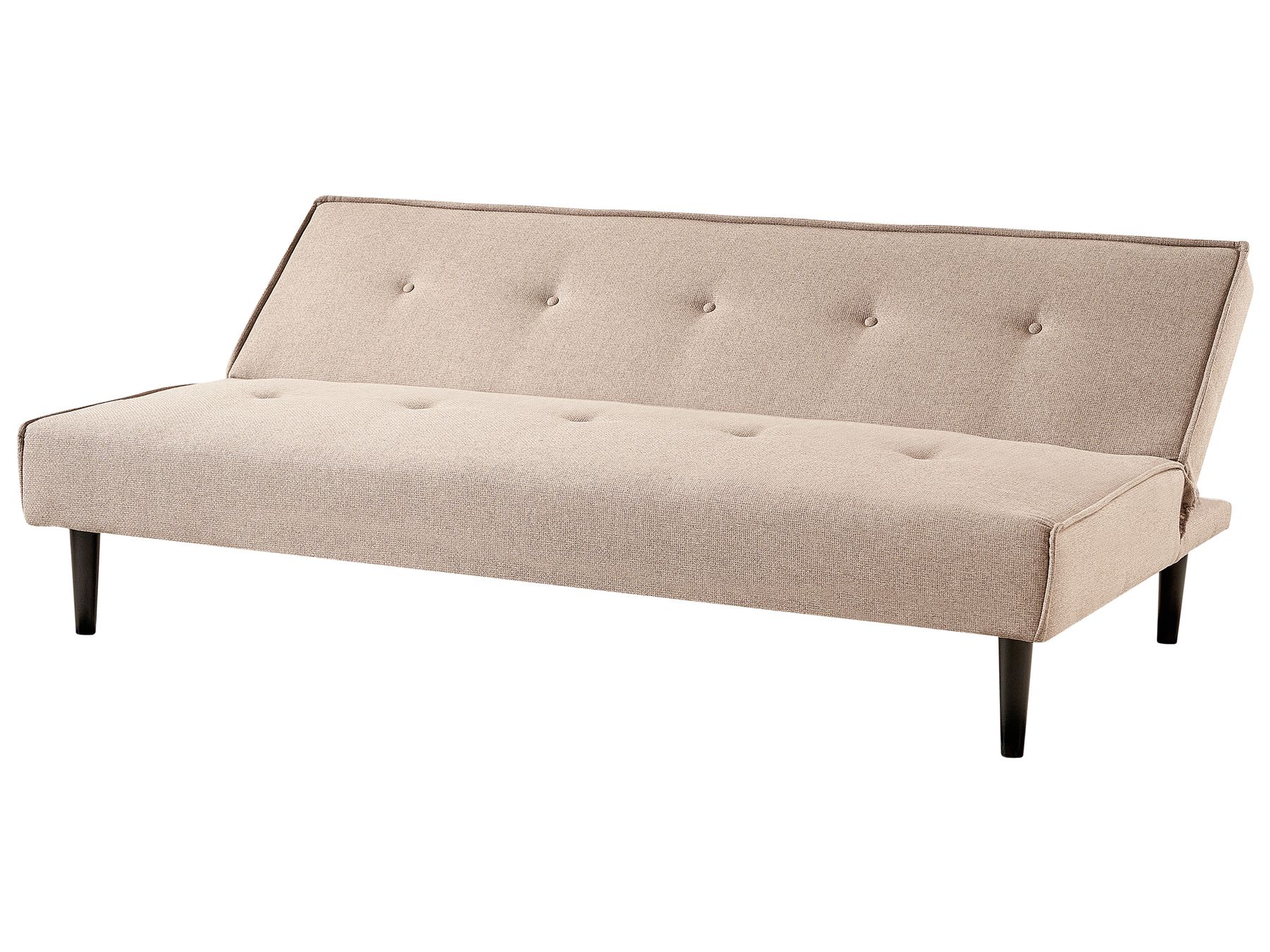 Sofa Bed VISBY Fabric Beige 3 Seater