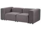 2 Seater Modular Velvet Sofa Dark Grey FALSTERBO