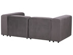 2 Seater Modular Velvet Sofa Dark Grey FALSTERBO