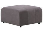 Modular Sofa FALSTERBO Velvet Dark Grey with Ottoman 3 Seater