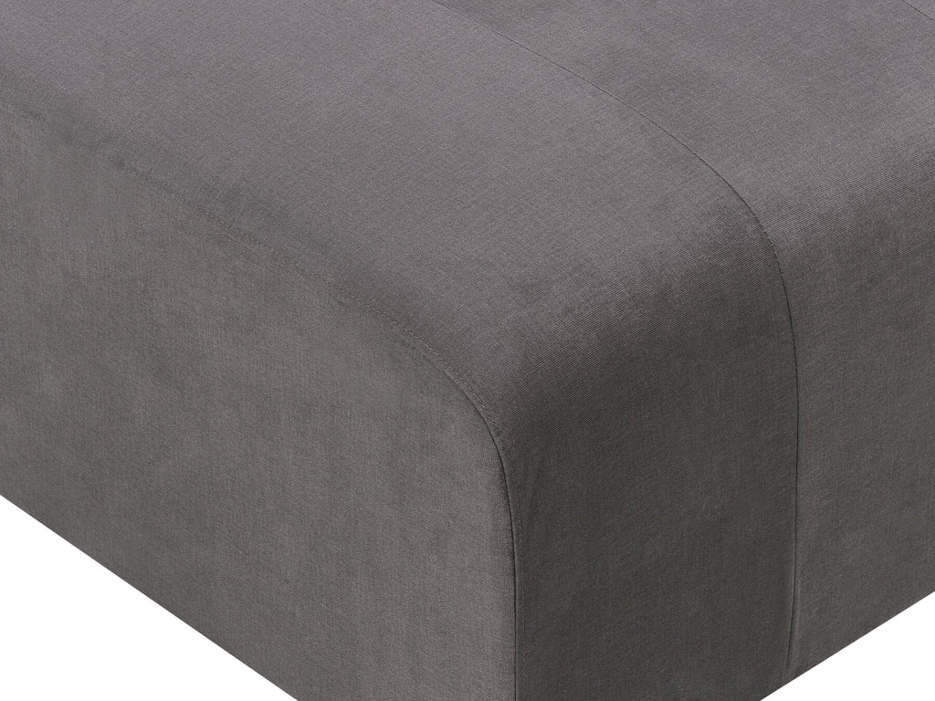 Modular Sofa FALSTERBO Velvet Dark Grey with Ottoman 3 Seater