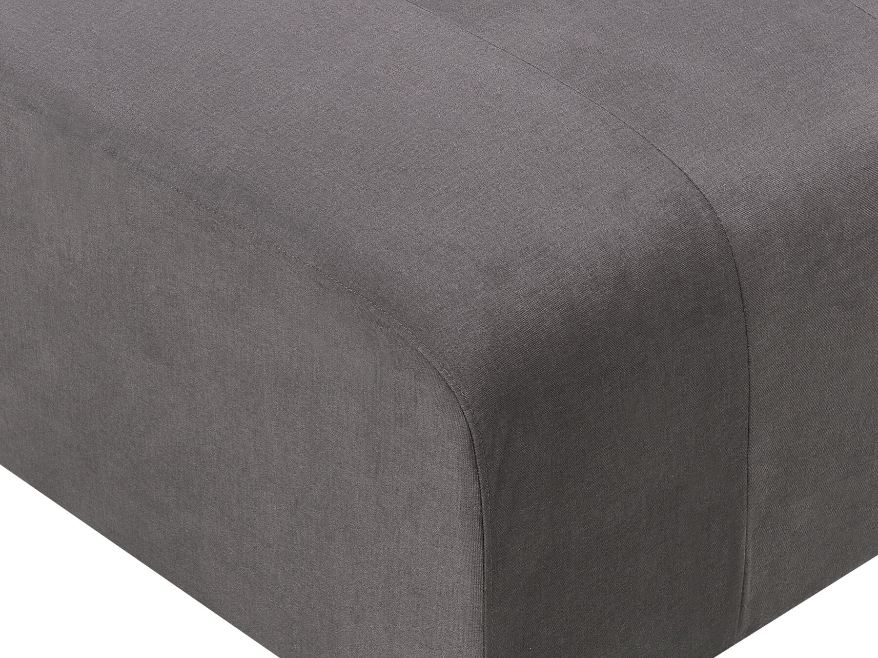 Modular Sofa FALSTERBO Velvet Dark Grey with Ottoman 3 Seater