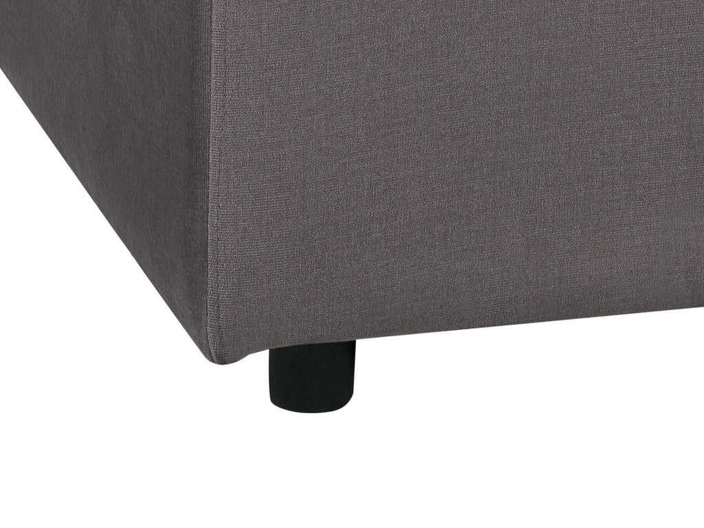 Modular Sofa FALSTERBO Velvet Dark Grey with Ottoman 3 Seater