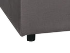 Modular Sofa FALSTERBO Velvet Dark Grey with Ottoman 3 Seater