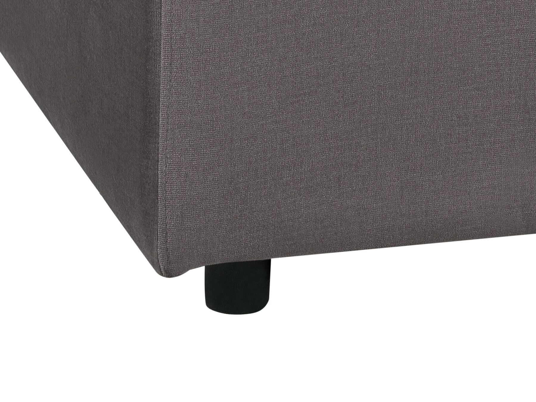 Modular Sofa FALSTERBO Velvet Dark Grey with Ottoman 3 Seater