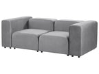 2 Seater Modular Velvet Sofa Grey FALSTERBO