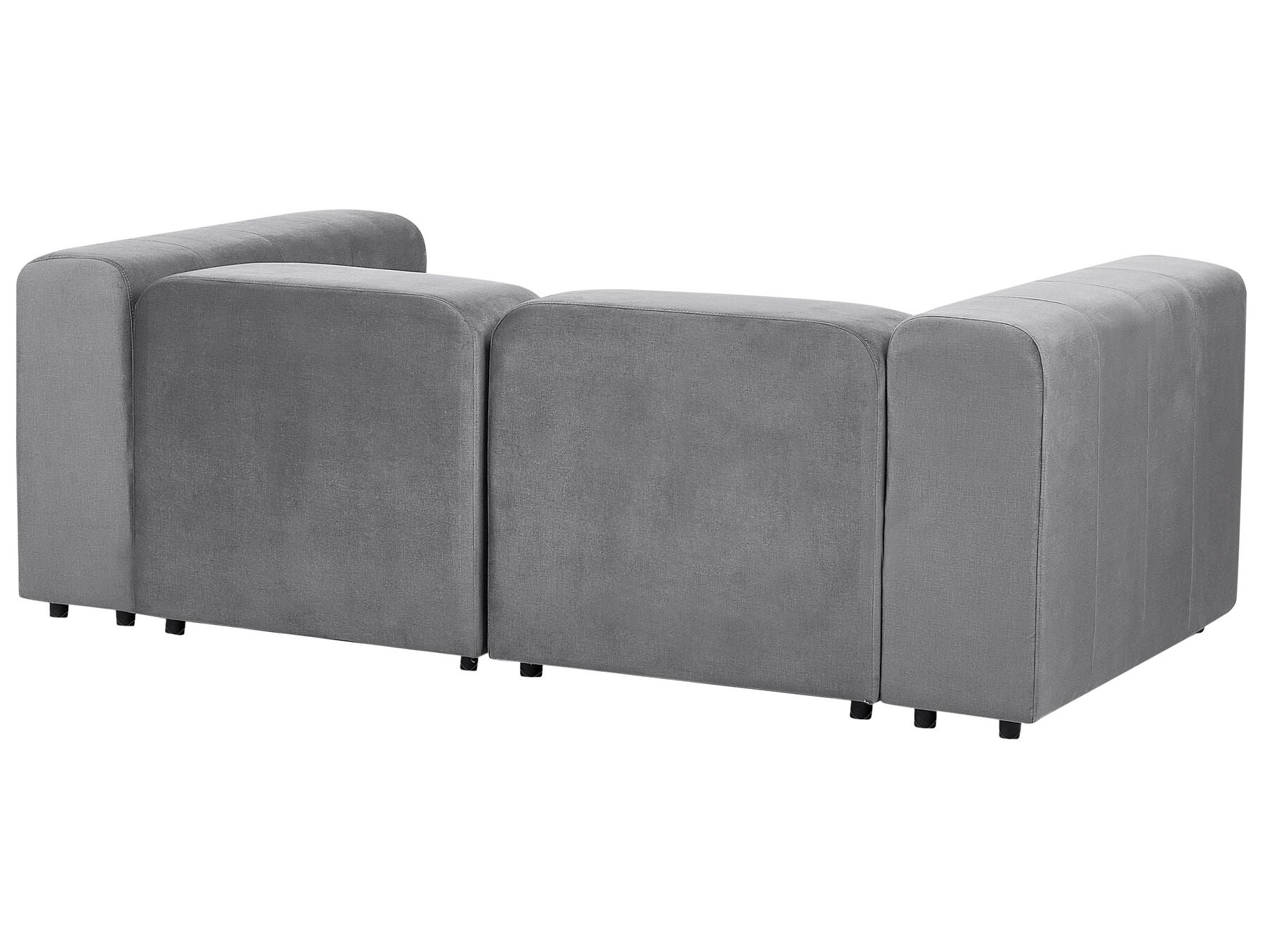 2 Seater Modular Velvet Sofa Grey FALSTERBO