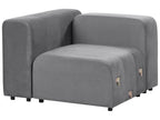 Modular Sofa FALSTERBO Velvet Grey 3 Seater
