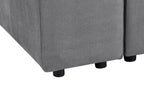 Modular Sofa FALSTERBO Velvet Grey 3 Seater